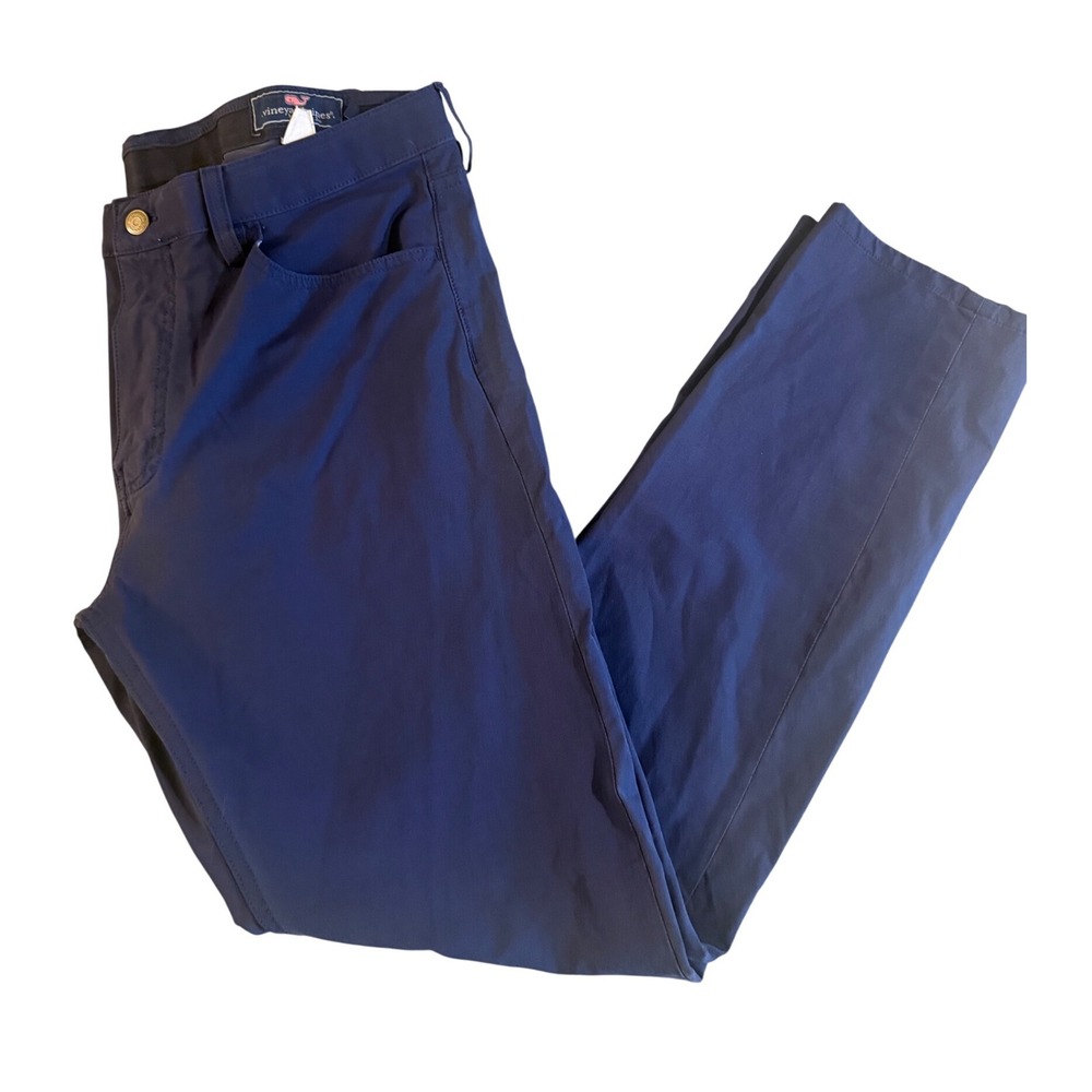 Vineyard Vines On-The-Go Performance 5-Pocket Pants Navy Blue 34x34 Mens